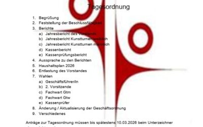 Einladung zur Jahreshauptversammlung